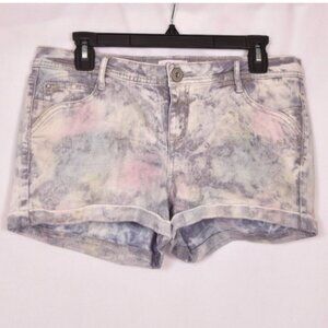 Candie's Jean Acid Wash Shorts Pink Fade Size 11